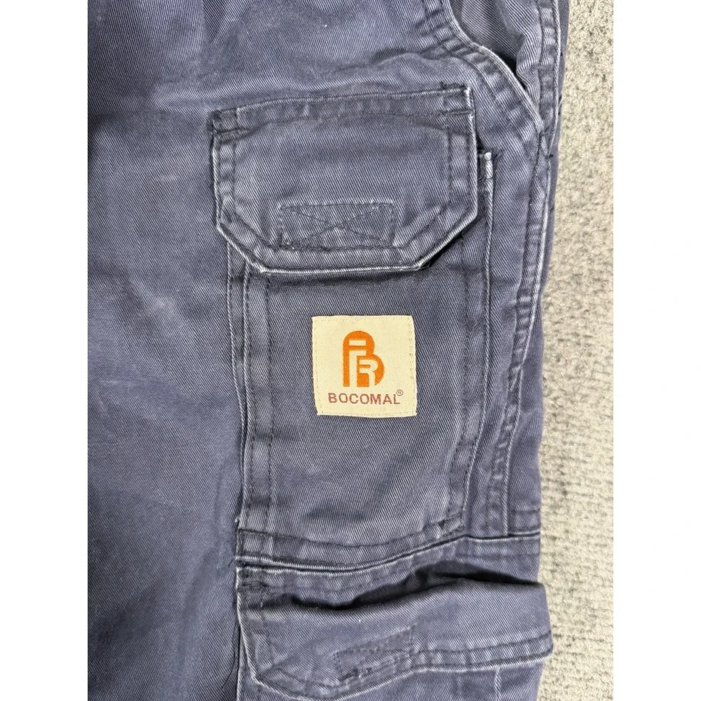 BOCOMAL FR Pants Mens 34x30 Blue Cargo Flame Resistant Workwear CAT2 NFPA2112